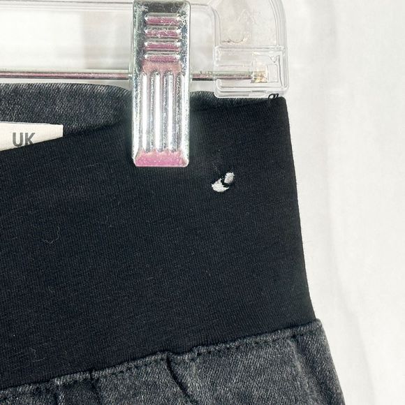 ASOS Size 4 Jeans Black Skinny Pull On‎ Elastic Waist Pockets Denim Womens 1018 - Picture 8 of 9